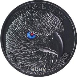 2024 Chad 2 oz Silver Black Eagle High Relief Coin. 999 RARE ONLY 1,000 MINTED