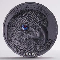 2024 Chad 2 oz Silver Black Eagle High Relief Coin. 999 RARE ONLY 1,000 MINTED