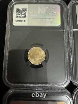 2024 First Release ms70 Donald Trump Gold Silver Eagle NGC 4-coin Set