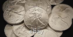 2024 Lot of (10) 1 Oz American Eagle Silver Bullion Coins Brilliant Uncirculat