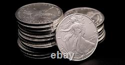 2024 Lot of (10) 1 Oz American Eagle Silver Bullion Coins Brilliant Uncirculat