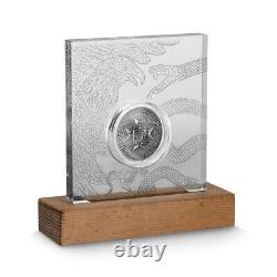 2024 Malta Golden Eagle 2 oz Antiqued & Colored Silver High Relief Mintage 500