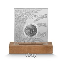 2024 Malta Golden Eagle 2 oz Antiqued & Colored Silver High Relief Mintage 500