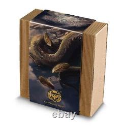 2024 Malta Golden Eagle 2 oz Antiqued & Colored Silver High Relief Mintage 500