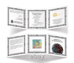 2024 Malta Golden Eagle 2 oz Antiqued & Colored Silver High Relief Mintage 500
