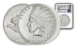 2024 NPF 2oz Silver Super Incuse Indian Head Double Eagle NGC SP70 FDOI Mercanti