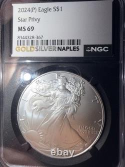 2024 (P) $1 American Silver Eagle? Star Privy NGC MS69