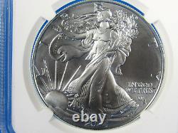 2024 (P) American Silver Eagle With 5-Star Privy NGC Ms 70 FDOI, M. Gaudioso Signed