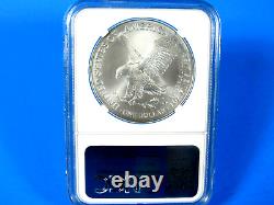 2024 (P) American Silver Eagle With 5-Star Privy NGC Ms 70 FDOI, M. Gaudioso Signed