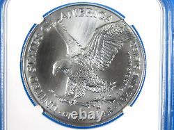 2024 (P) American Silver Eagle With 5-Star Privy NGC Ms 70 FDOI, M. Gaudioso Signed