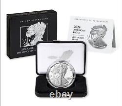 2024-S American Silver Eagle Proof Coin 24EM San Francisco OGP Box & COA Presale