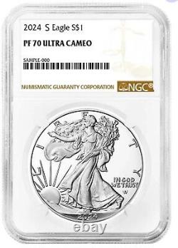 2024 S PROOF SILVER EAGLE NGC PF70 ULTRA CAMEO Brown Label -PRESALE