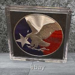 2024 Silver Eagle Colorized. 999 Silver Coin 1oz I Stand With Texas