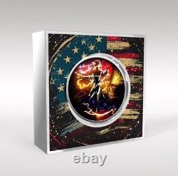 2024 Silver Eagle Colorized July 4th Celebration 1oz. 999 Coin Glow in Dark Coin