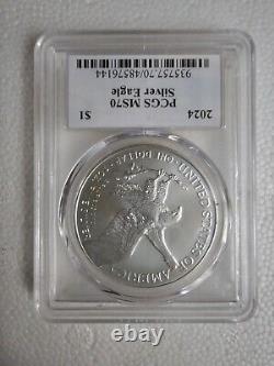 2024 Silver Eagle PCGS MS70 Ultra Breaks- GOLD LABEL Only 300 Out Of 3000