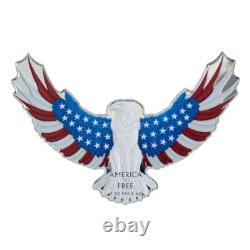 2024 Solomon Islands 2 oz. 9999 Fine Silver America the Free Bald Eagle $5 Coin