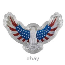 2024 Solomon Islands 2 oz. 9999 Fine Silver America the Free Bald Eagle $5 Coin