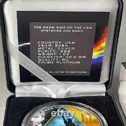 2024 The Dark Side Of The USA Mysteries & Music. 999 Silver Eagle 500 Minted