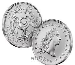 2024 US MINT 230TH ANNIVERSARY FLOWING HAIR SILVER MEDAL Eagle OGP/COA