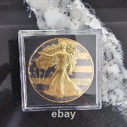 2024 US Mint Silver Eagle Golden Ring Edition 1 oz. 999 silver coin capsule/coa
