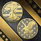 2024 Us Mint Silver Eagle Golden Ring Edition 1 Oz. 999 Silver Coin Capsule/coa