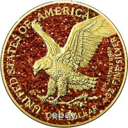 2024 US Silver Eagle Precious Stones Orange Topaz Edition Coin 1 oz. 999 Silver