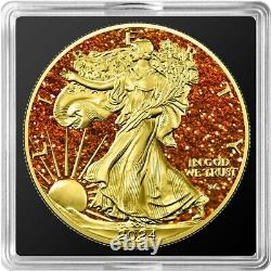 2024 US Silver Eagle Precious Stones Orange Topaz Edition Coin 1 oz. 999 Silver