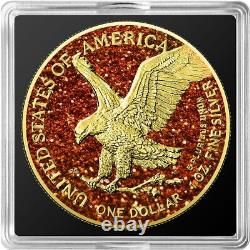 2024 US Silver Eagle Precious Stones Orange Topaz Edition Coin 1 oz. 999 Silver