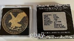 2024 U. S. Eagle Gold & Black Iced Out Edition 1 oz Silver Coin