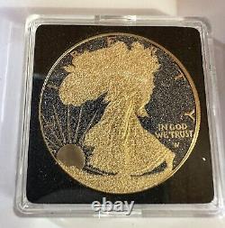 2024 U. S. Eagle Gold & Black Iced Out Edition 1 oz Silver Coin