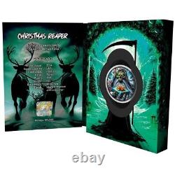 2024 United States American Eagle Christmas Reaper 1 oz Silver Colorized Coin