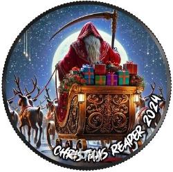 2024 United States American Eagle Christmas Reaper 1 oz Silver Colorized Coin