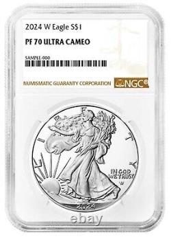 2024 W 1oz Silver Eagle Proof NGC PF70 Ultra Cameo Brown Label PRESALE