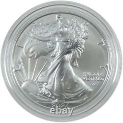 2024 W American Silver Eagle Uncirculated Bullion Burnished OGP COA