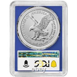 2024-W Burnished $1 American Silver Eagle PCGS SP70 FS West Point Label Blue