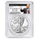 2024-w Proof $1 American Silver Eagle Pcgs Pr70dcam Fs Trump 45th President L