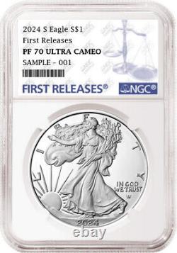 2024 s proof silver eagle ngc pf 70 uc first releases fr label pre-sale