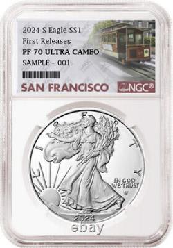 2024 s proof silver eagle ngc pf 70 uc first releases sf trolley pre-sale