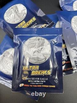 2024-w $1 Pcgs Ultra Breaks Pr70 Proof Silver Eagle Back To The 80's Sealed Pack