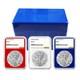 2025 $1 American Silver Eagle 3pc Set Ngc Ms70 Brown Label Red White Blue