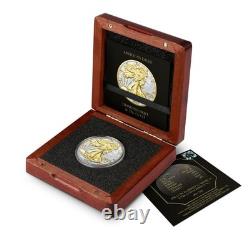 2025 American Eagle Diamond Dust & 24k Gold Edition 1 oz Silver Coin