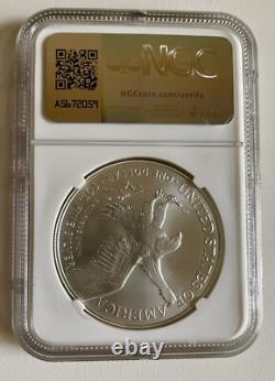 2025 P Silver Eagle Eagle Privy NGC MS70 First Day Dual Signed Mercanti Gaudioso