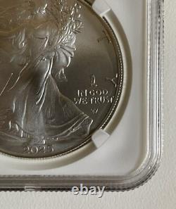 2025 P Silver Eagle Eagle Privy NGC MS70 First Day Dual Signed Mercanti Gaudioso