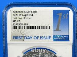 2025 (P), W, S, 6-Coin, American Silver Eagle Year Set NGC Pf/MS 70 FDOI