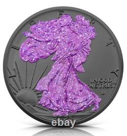 2025 U. S. Eagle Dark Rose Holo Edition 1 oz Silver Coin