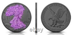 2025 U. S. Eagle Dark Rose Holo Edition 1 oz Silver Coin