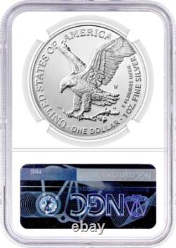 2025 W $1 Burnished Silver Eagle NGC MS70 First Day of Issue West Point Star