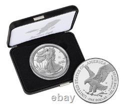 2025-W Proof American Silver Eagle Coin withLASER PRIVY Mint Box & COA IN HAND