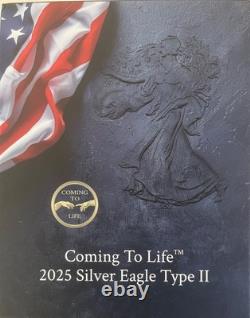 2025 X-MINT Coming To Life 5 Oz SILVER EAGLE NGC MS70 Antiqued AR GAUDIOSO