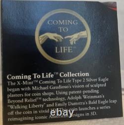 2025 X-MINT Coming To Life 5 Oz SILVER EAGLE NGC MS70 Antiqued AR GAUDIOSO